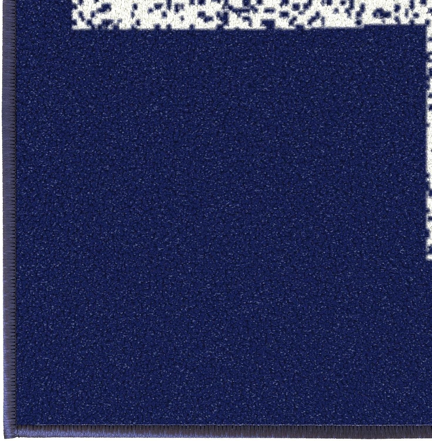 2'7" X 6' Hopscotch Kids Rug - Play Mat for Playroom, Bedroom, Daycare & Classroom - Fun & Interactive Game Carpet - Durable and Non-Slip - Perfect for Learning & High-Traffic Areas, Navy