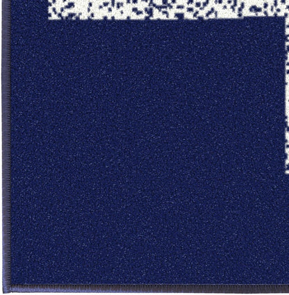 2'7" X 6' Hopscotch Kids Rug - Play Mat for Playroom, Bedroom, Daycare & Classroom - Fun & Interactive Game Carpet - Durable and Non-Slip - Perfect for Learning & High-Traffic Areas, Navy